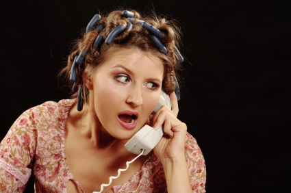 Angry Woman speaking phone